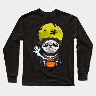 Halloween Pug: Spooky and Adorable Long Sleeve T-Shirt